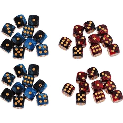 20 pack of 6-sided Game Dice 16mm Dice for Board Games and Teaching Math