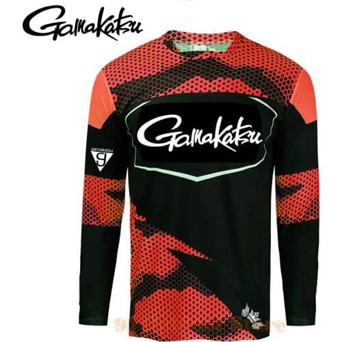 2021 Gamakatsu Summer Fishing Clothing Quick Dry Anti-uv Fishing Shirt Long Sleeve Sports Outdoor Fishing Clothes Hiking Shirt