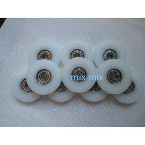 5x deep Groove Nylon Pulley Wheels Roller for Slide Gate/angle Bar/drawers,8*46.5*10mm
