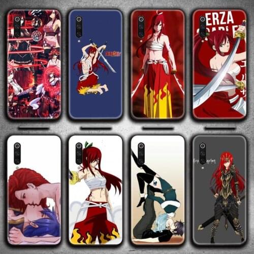 TOPCASHOP Erza Scarlet Fairy Tail Phone Case for Xiaomi Mi Note 10 Lite Mi 9T Pro xiaomi 10 10 CC9 Pro