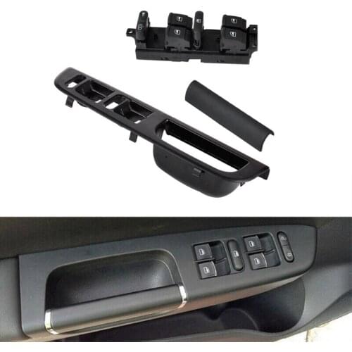Black 3B0867175 Window Master Switch Panel Bezel Kit for -Passat Jetta Golf MK4 Bora MK4 1999-2004