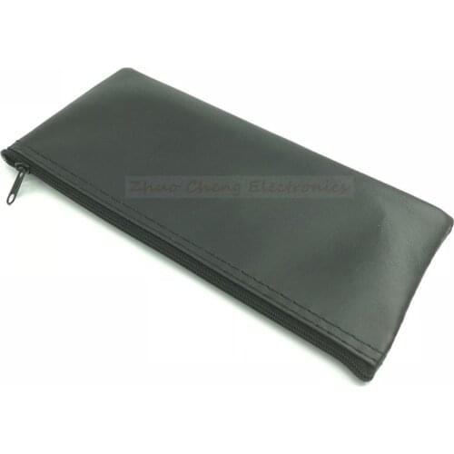 Black Zipper Microphone Mic Pouch Leather Bag fits FOR SHURE SM57 for sm58 Beta57A 57A BETA58 58A beta87 87A