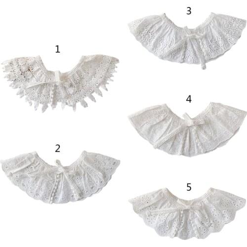 Baby Infants Shawl Hollow Out Lace Feeding Bibs Soft Cotton Collar Saliva Towel Neckwear Toddler Newborn Drool Burp Cloth GXMB