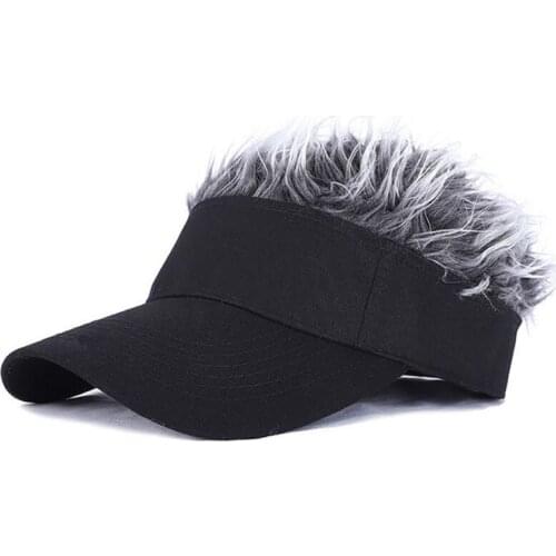Men Women Golf Cap Baseball Cap Adjustable Breathable Outdoor Sports Camping Hiking Fake Flair Hair Sun Visor Hat