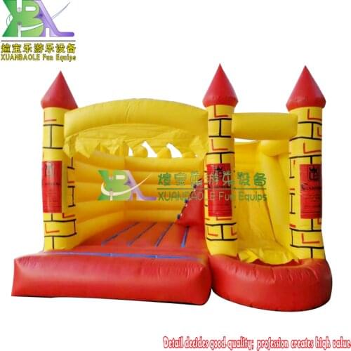 Brick Style Inflatable Bouncing Castle For Kids/Commercial Inflated Jumping Bouncer With Slide