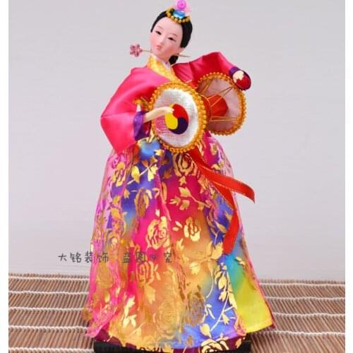 Korean folk handicrafts doll Japanese Korean style 12 Inch Doll ornaments Home Furnishing restaurant decoration drums
