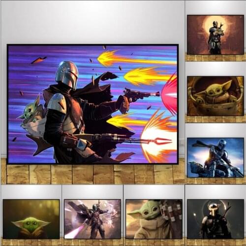 The Mandalorian Canvas Painting Wall Art Classic American Drama Science Fiction Tv Series Poster Living Room Decoration Gift