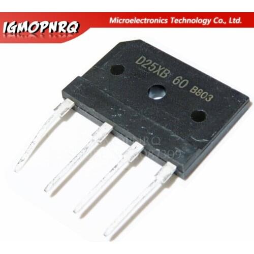 20pcs D25XB60 25XB60 600V 25A Bridge Rectifiers VRM=600 IFSM=350 new original