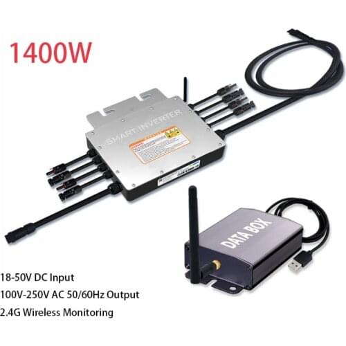 MPPT Solar Grid Tie Micro Inverter 1400W SG1400 Microinverter Micro Inversor Solar Pure Sine Wave Input 24/36V Output 110/220V