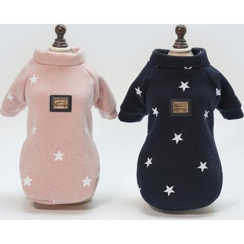 2018 Brand Soft Pet Dog Clothes For Dog Puppy Cat Winter Warm Clothes Star Print Costume Coat chihuahua Cheap roupa cachorro