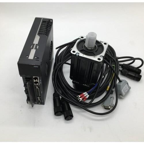 400W AC Servo Motor Drive Kits 0.4KW NEMA24 60mm 220V 3000r/min Modbus RS485 2500line with brake / without brake