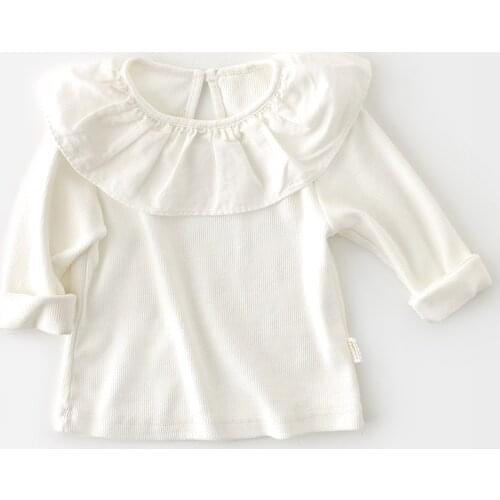 New Arrival Baby Girls Lace Collar Bottoming Shirt