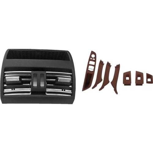 1 Set Left Hand Drive Car Interior Door Handle Cover & 1 Pcs Rear Air Conditioning Ventilation Grille