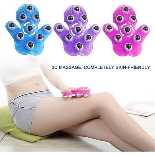 Roller Ball Body Massage Glove Anti-Cellulite Muscle Pain Relief Relax Massager For Hand Neck Back Shoulder Buttocks Health Care