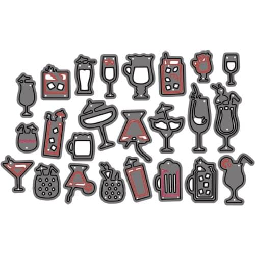 Cutting Dies Drink Glass Wine Glass Tea Cup Champagne Glass For DIY Scrapbooking Embossing Album Paper Cards Dies 2021 New