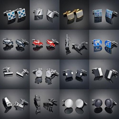 High Quality shirt Cufflinks mens Cuff Links Nail Shape French Square button custom wedding bridegroom suit sleeve Men Jewelry