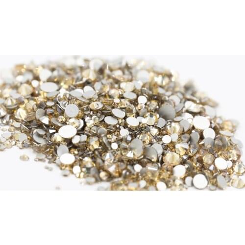 Golden Shadow 3D Nail Art Rhinestones ss3 ss4 ss5 ss6 ss8 ss10 ss12 ss16 ss20 ss30 ss34 Crystal Nails Non Hot Fix Decorations