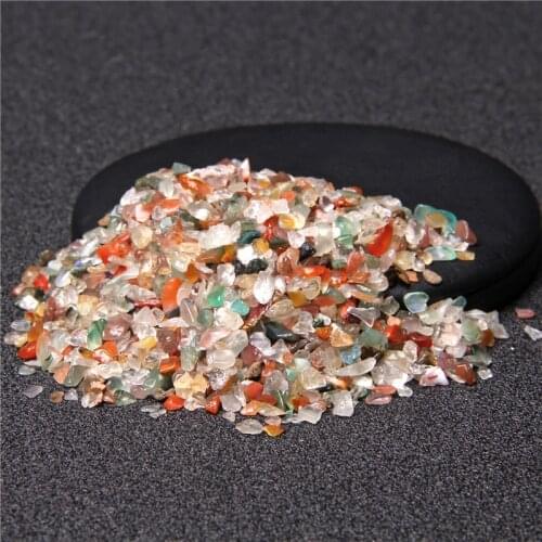 3-5mm Undrilled Mixed Natural Quartz Crystal Chip Gravel Stone Rock Tumbled Rock Stone DIY Home Decor Fish Tank Potted Plants