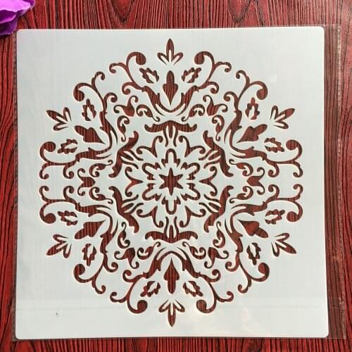 30 * 30 cm DIY large round flower mandala diy stencil painting scrapbook coloring engraving album decoration template stencil