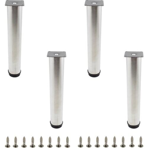 4Pack Adjustable Furniture Leg,Heavy Duty Stainless Steel Furniture Foot Upgraded Thickened Metal Leg for Table Sofa Bed Cabinet