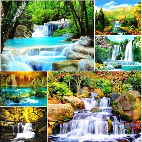 5D DIY Diamond Painting Landscape Full Square/round Diamond Embroidery Kit Mosaic Rhinestone Cross Stitch Home Decoration Gift