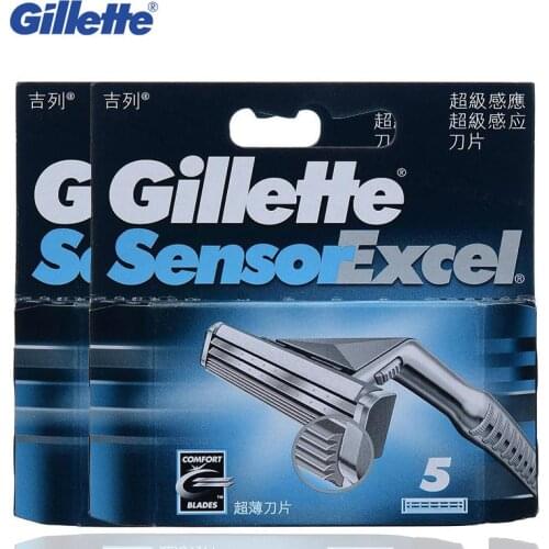 Gillette Sensor Excel Razor Blades (include 10 Blades) Shaving Razor Blades for Men Shaver Heads