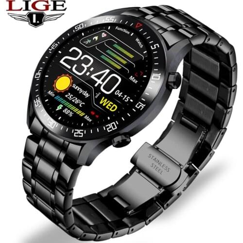 2020 New Steel Band Digital Watch Men Sport Watches Electronic LED Male Wrist Watch For Men Clock Waterproof Bluetooth Hour+box