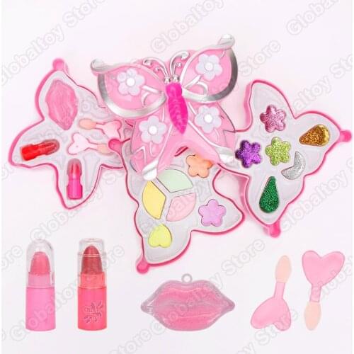 Kids Makeup set Baby Cosmetics For Girl Makeup Toys Cute butterfly styling Pretend Play Makeup Toys For Girl Toys Princess Dress
