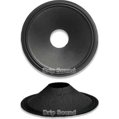 15" inch 370mm 100mm Core Speaker Cone Paper Basin Woofer Drum Paper 2-Ring Cloth Edge Trumper Bass Repair Parts