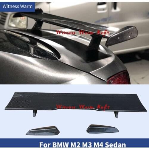 For BMW E90 F80 M3 F82 M4 F87 M2 Carbon Fiber Rear Trunk Lip Spoiler Wings Car body kit For BMW Sedan Universal