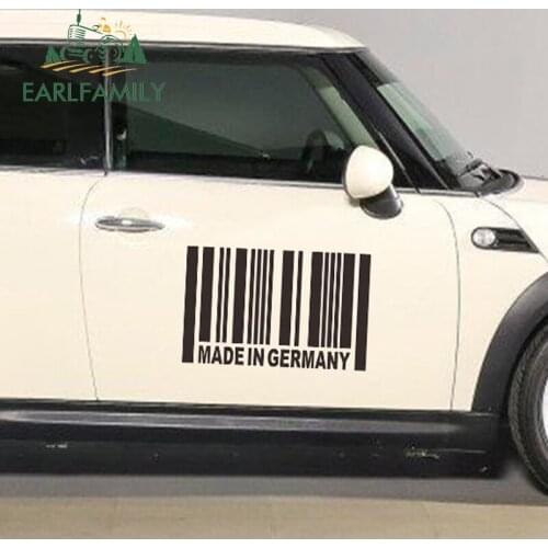 EARLFAMILY 2x Let The World Know That Made In Germany Process Glamor Shiny Car Sticker Truck SUV Door Kayak Vinyl Decal