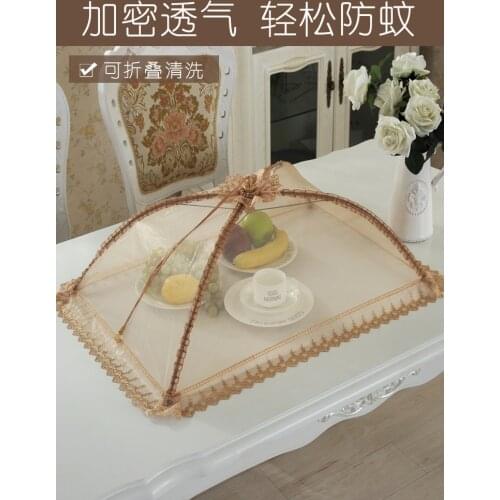Food Cover Anti Fly Cover Folding Removable Washable Table Cover Leftovers Food Meal Cover Household Dustproof Umbrella Cover