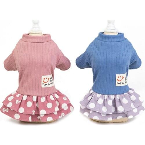 Summer Pet Clothes Dog Dot Dress For Small Dogs Skirt Spring Puppy Wedding Dresses Yorkshire Clothing Chihuahau Pets Cats Dress