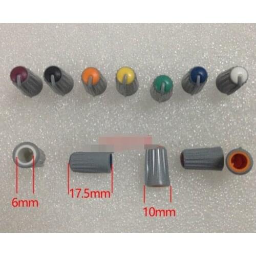 Mix 7colors Semicircular handle potentiometer knobs for Audio volume adjustment 10*17.5mm
