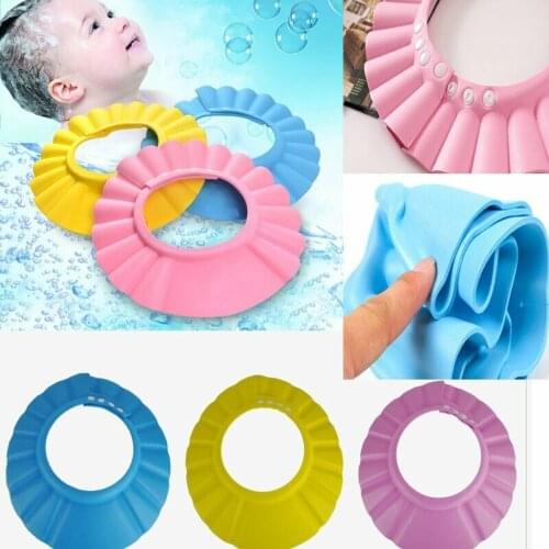 New Soft & Adjustable Baby Shampoo Cap Children Shampoo Bath Wash Hair Shield Hat Bathing banho bebe for bathing