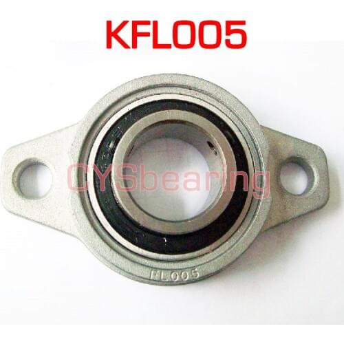 25mm shaft Zinc Alloy mounted bearings KFL005 pillow block bearing housing