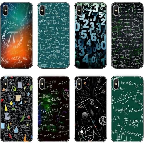 Math Mathematics Formula Transparent Phone Case For iPhone 12 11 Pro Max Mini XS Max XR X 8 7 Plus 6 6S Plus 5 5S SE 2020