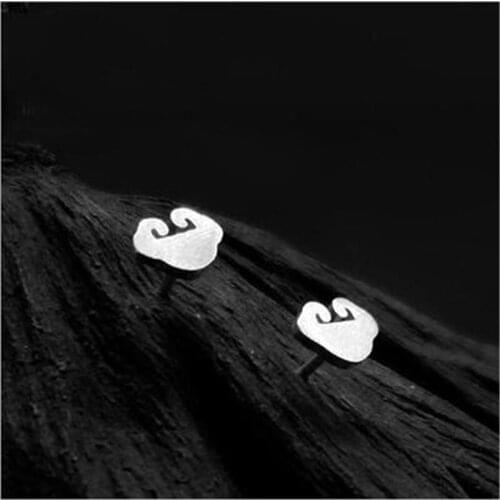 Real 925 Sterling Silver Retro Cute Small Lock Stud Earrings for Women Charm Jewelry Mujer Bijoux Ladies Fine Gifts SE166
