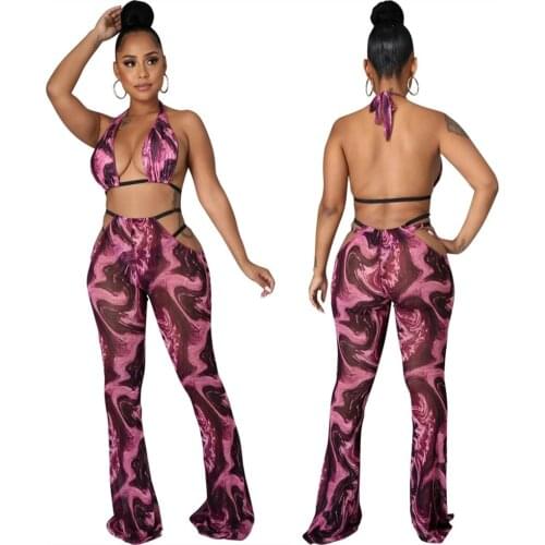 Temperament Four Seasons New Summer Slimming Sexy Three-Piece Nightclub Suit LS6438