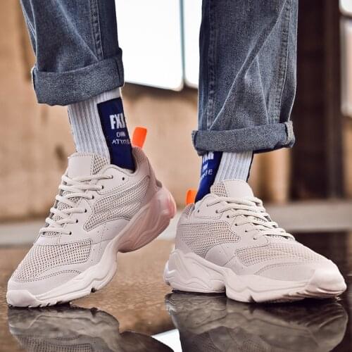 Solid comfortable knitting for Light man mens white Mens Breathable sapatos walking leisure sport shoe sneakers Casual men sale