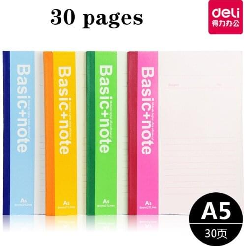 30 page Deli A5 wireless binding notebook, student notebook, meeting record book, office notebook school office supplies