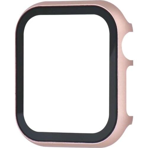 Protection bumper case For Apple watch SE tempered glass film with cover 40 44 38 42 Aluminum alloy 2 in 1 For iwatch6 5 4 3 2 1