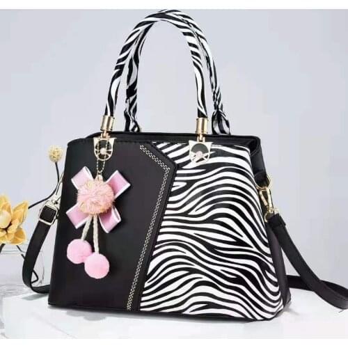 Woman Casual Tote Hand Bag 2021Patchwork Leopard Print Bow Hard PU Leather Party Elegant Fashion Shoulder Crossbody Bags Handbag