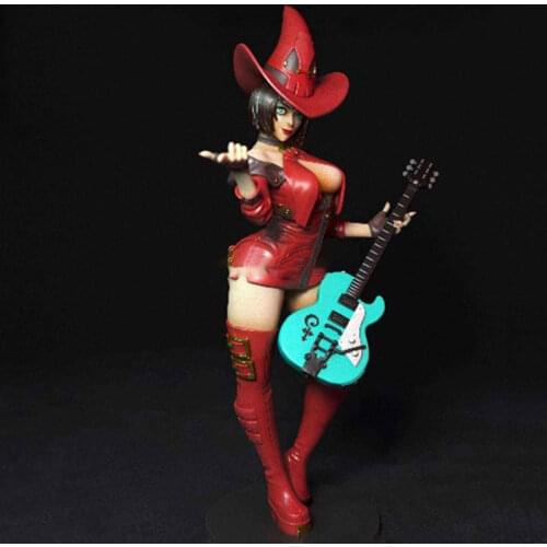 1/24 75mm 1/18 100mm Resin Model Figure Guitar Cartoon Girl Unpainted No Color RW-273