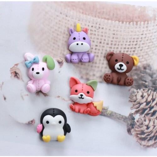 10-30Pcs Cartoon Animals Resin Accessories Patch DIY Garment Hairpin Jewelry Art Crafts Material Cabochons Scrapbooking Ornament