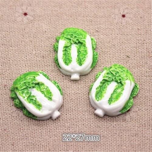 10pcs 22*27mm cute Cabbage vegetable resin flatback cabochon DIY craft scrapbooking