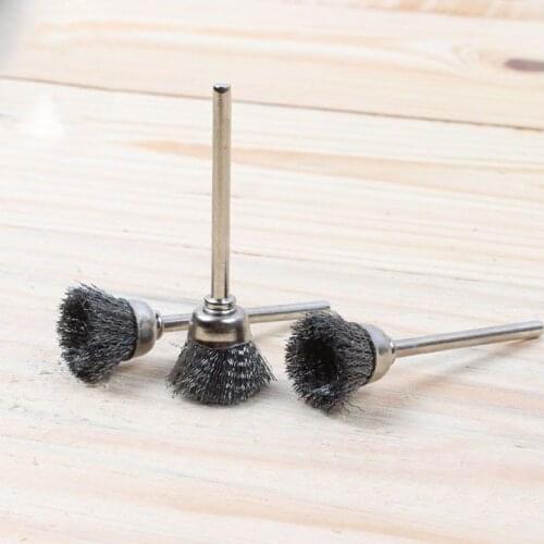 10pcs Stainless Steel Mini Brass Wire Brush Wheel Drill Rotary Tool Polishing