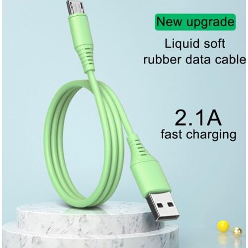 2M/3M Multicolor Silicone Charging Cable Micro USB Type C Data Cable For Huawei Honor 9X Xiaomi Redmi Mobile Phone Charger Cord