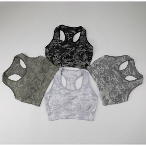 2021 New Camo Seamless Yoga Top Sports Bra woman Yoga Wear Fitness Crop Top Sports Female Workout Push Up Bra Gym Clothing