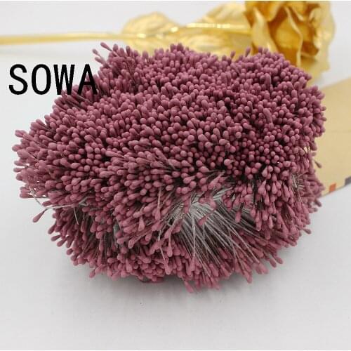 3"length 1.5mm Red Color Matte Stamen Double heads Strong Stem Flower Cake Stamens 4500pcs/LOT
